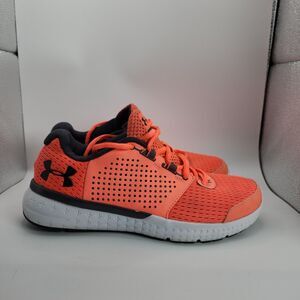 Under Armour Micro G Fuel Shoes Women Size 8 Orange Running Gym Trainer